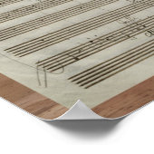 Mozart Violin Konzert Manuskript Poster (Ecke)