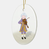 Mozart Violine Kind Wundermusik Keramik Ornament (Links)
