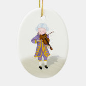 Mozart Violine Kind Wundermusik Keramik Ornament (Hinten)