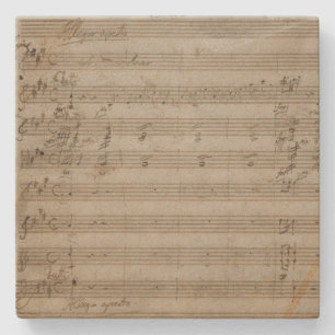 Mozart-Violinen-Konzert-Musik-Manuskript Steinuntersetzer