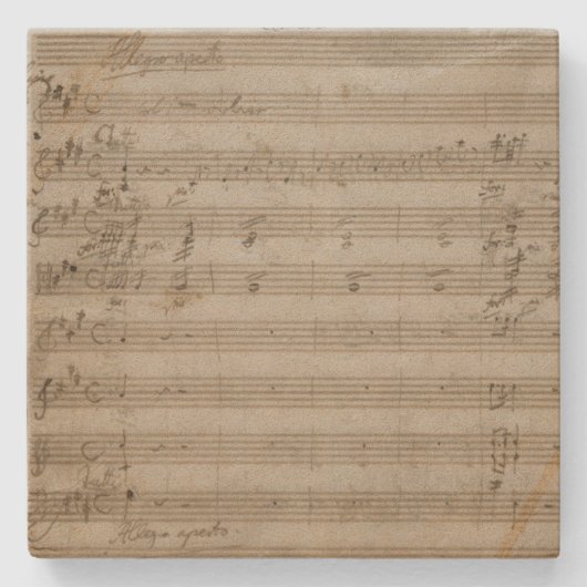 Mozart-Violinen-Konzert-Musik-Manuskript Steinuntersetzer (Vorderseite)
