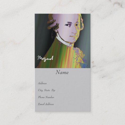 Mozart-Visitenkarte Visitenkarte (Vorderseite)