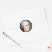Mozartgeschenke für Musikfans Runder Aufkleber (Umschlag)