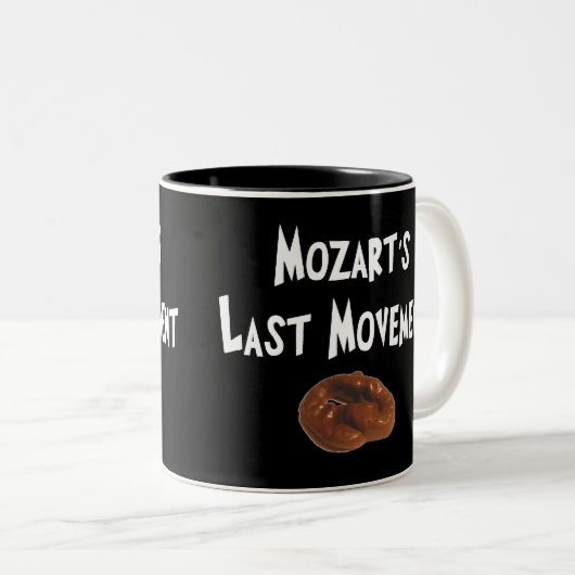 Mozarts letzte Bewegungs-unglaublich witzig Zweifarbige Tasse (VorderseiteRechts)