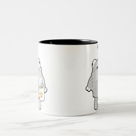 Mozbot Kaffee-Tasse Zweifarbige Tasse (Mittel)