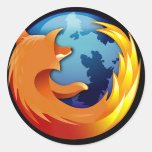 Mozilla-Sticker Runder Aufkleber