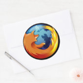 Mozilla-Sticker Runder Aufkleber (Umschlag)