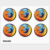 Mozilla-Sticker Runder Aufkleber (Blatt)
