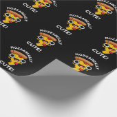 Mozza wirklich Niedlich Funny Pizza Pun Dark BG Geschenkpapier (Ecke)