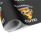 Mozza wirklich Niedlich Funny Pizza Pun Dark BG Geschenkpapier (Rolleneckpunkt)