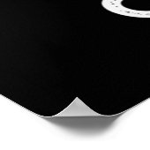 Mozza wirklich Niedlich Funny Pizza Pun Dark BG Poster (Ecke)