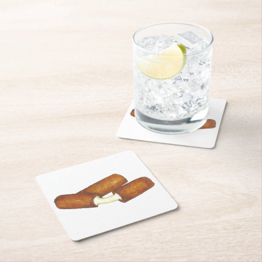 Mozzarella Käse Sticks Junk Food Print Decke Rechteckiger Pappuntersetzer (Vor Ort)