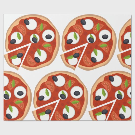 Mozzarella Pizza Geschenkpapier (Flach)