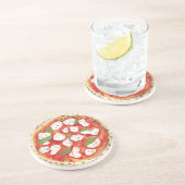 Mozzarella Pizza Getränkeuntersetzer (Seite)