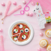 Mozzarella-Pizza mit Tomate und Basilikum Pappteller (Party)