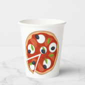 Mozzarella Pizza Pappbecher (Vorderseite)