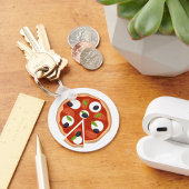 Mozzarella Pizza Schlüsselanhänger