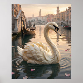 Mozzarella-Schwan-Lagune Poster