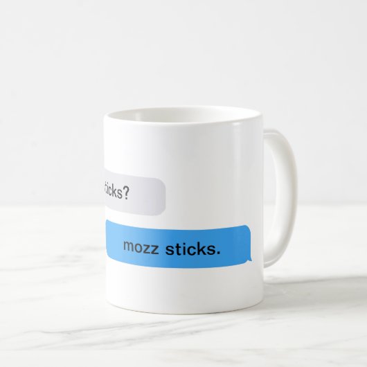 Mozzarella-Sticks Kaffeemaschine Tasse (VorderseiteRechts)