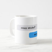 Mozzarella-Sticks Kaffeemaschine Tasse (Vorderseite Links)