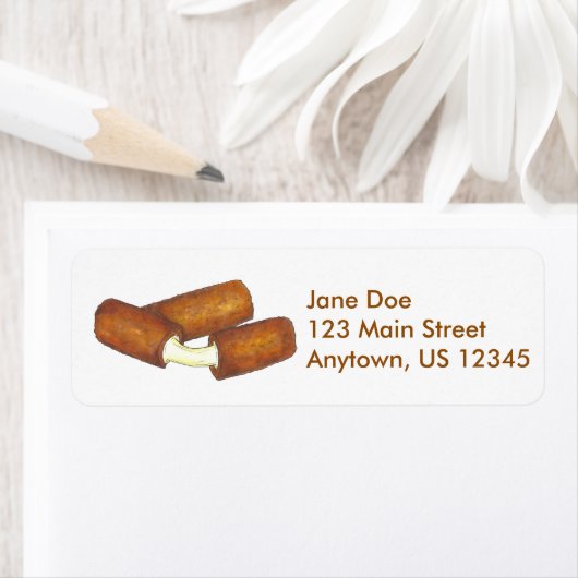 Mozzarella Sticks Käse Junk Food Labels (Insitu)