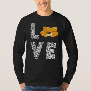 Mozzarella Sticks Leopard Liebe Käse Sticks Brot T-Shirt
