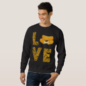 Mozzarella Sticks Leopard Liebe Käsesäcke Nahrung Sweatshirt (Vorne ganz)