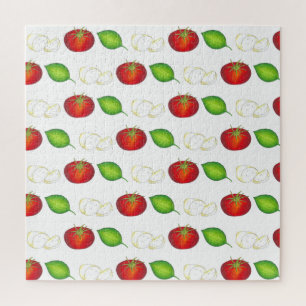 Mozzarella Tomato Basil Italienische Lebensmittelz Puzzle