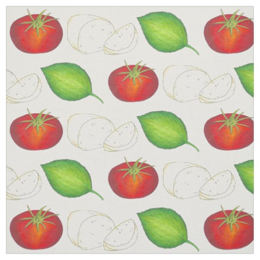 Mozzarella Tomato Basil Stoff (Muster)