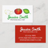 Mozzarella Tomato Basilika Italienische Küche Koch Visitenkarte (Vorne/Hinten)