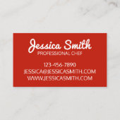 Mozzarella Tomato Basilika Italienische Küche Koch Visitenkarte (Rückseite)