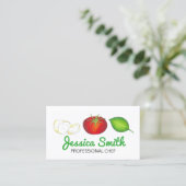 Mozzarella Tomato Basilika Italienische Küche Koch Visitenkarte (Stehend Vorderseite)