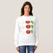 Mozzarella Tomato Basilika Italienische Küche Nonn Sweatshirt (Vorne ganz)