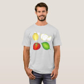 Mozzarella Tomato Basilikum Olivenöl Italienisches T-Shirt (Vorne ganz)