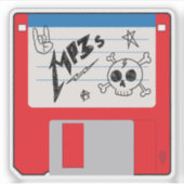 MP3 Music Retro Floppy Disk Aufkleber (Vorderseite)