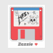 MP3-Musik Retro-Diskette Aufkleber (Blatt)