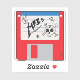 MP3-Musik Retro-Diskette Aufkleber