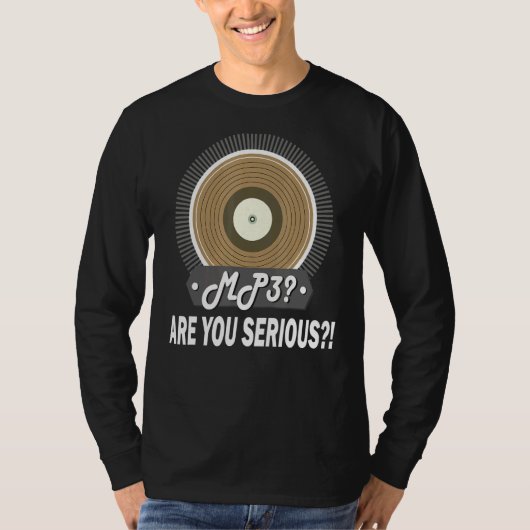 MP3 sind Sie ernsthaft Vinyl sammeln. T-Shirt (Vorderseite)