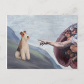 MP-God's Wire Fox Terrier (M) Postkarte (Vorderseite)