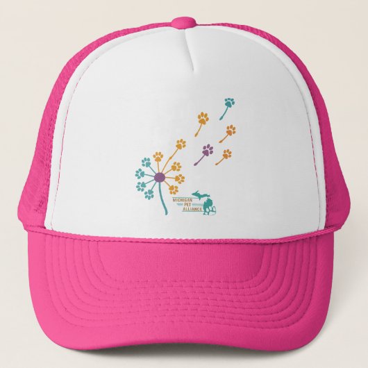 MPA Dandelion Paw Prints Ballcap Truckerkappe (Vorderseite)
