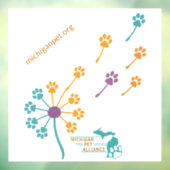 MPA Dandelion Paw Prints Fensterklammern Fensteraufkleber (Blatt 3)