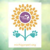 MPA Paw druckt Sonnenblumenklammern Fensteraufkleber (Blatt 3)