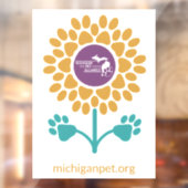 MPA Paw druckt Sonnenblumenklammern Fensteraufkleber (Blatt 2)