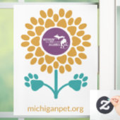 MPA Paw druckt Sonnenblumenklammern Fensteraufkleber (Zuhause)