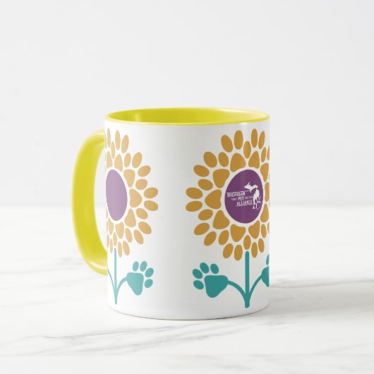 MPA Sonnenblumenkaffee Tasse (Vorderseite Links)