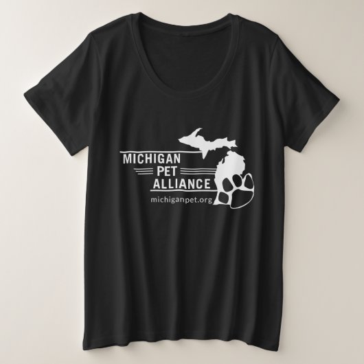 MPA Women's Plus-Größe Black T - Shirt (Design vorne)