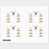 MPAA Jumpwings Rechteckiger Aufkleber (Blatt)