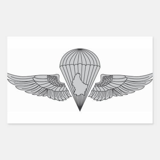 MPAA Senior Static Line Parachutist Rechteckiger Aufkleber (Vorderseite)