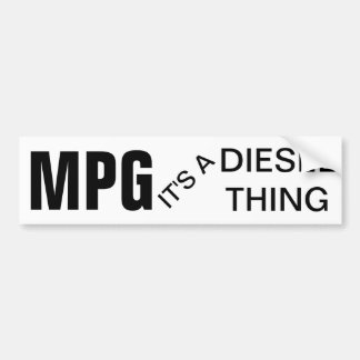MPG, ist es eine Dieselsache Autoaufkleber