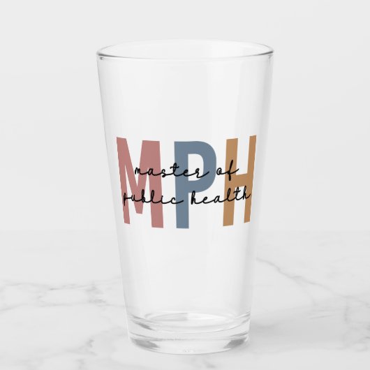 MPH Master of Public Health Abschluss Glas (Vorderseite)